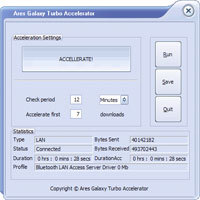 Ares Galaxy Turbo Accelerator Screenshot